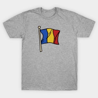 Romanian Flag Illustration T-Shirt